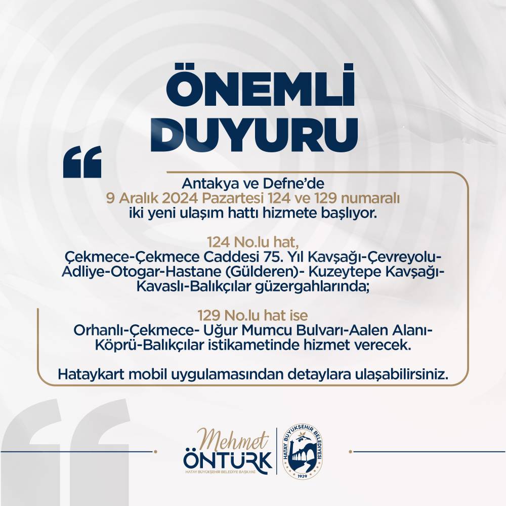 Yeni Ulaşım Hatları